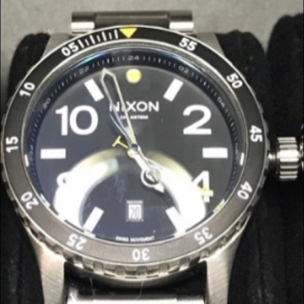 Nikon Black and Silver Diplomatic Watch